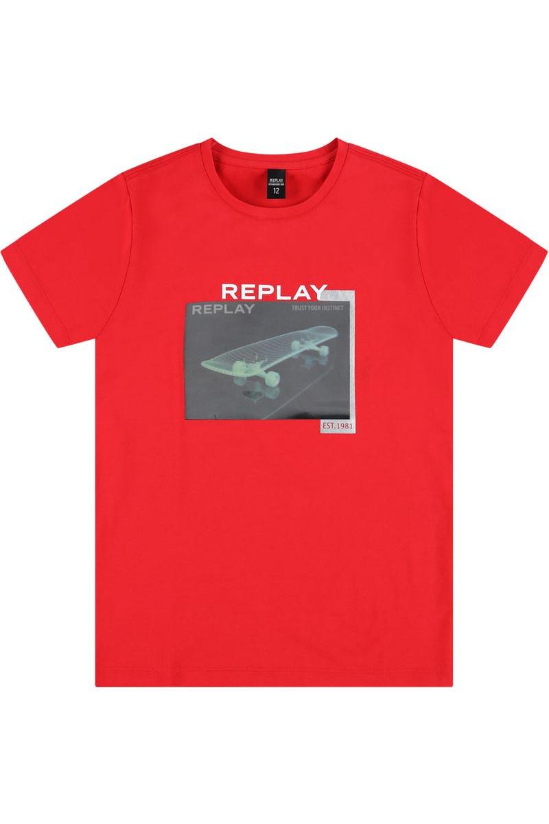 חולצת טי שרט REPLAY סקייטבורד לילדים