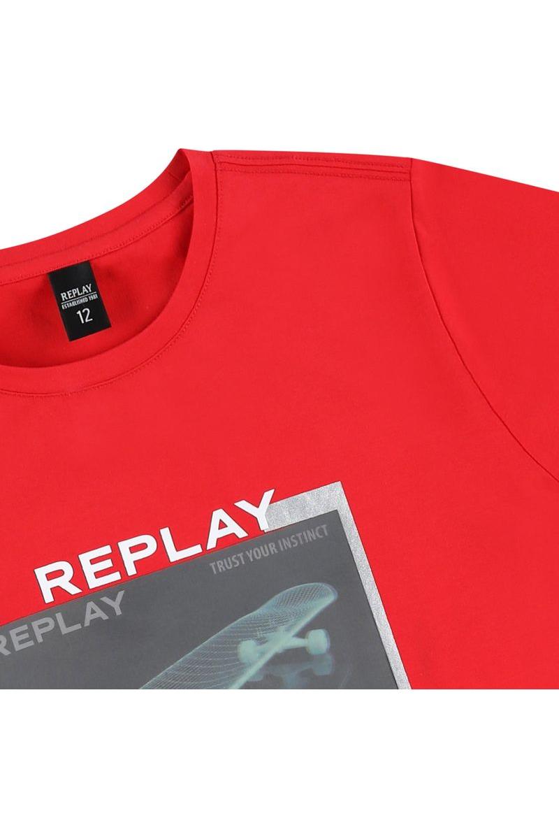 חולצת טי שרט REPLAY סקייטבורד לילדים