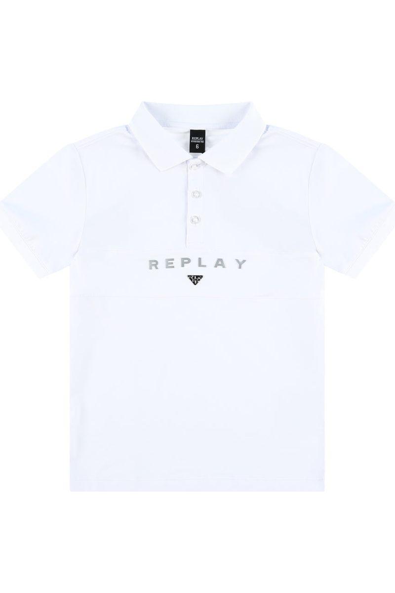 חולצת צווארון REPLAY לוגו מוזהב לילדים