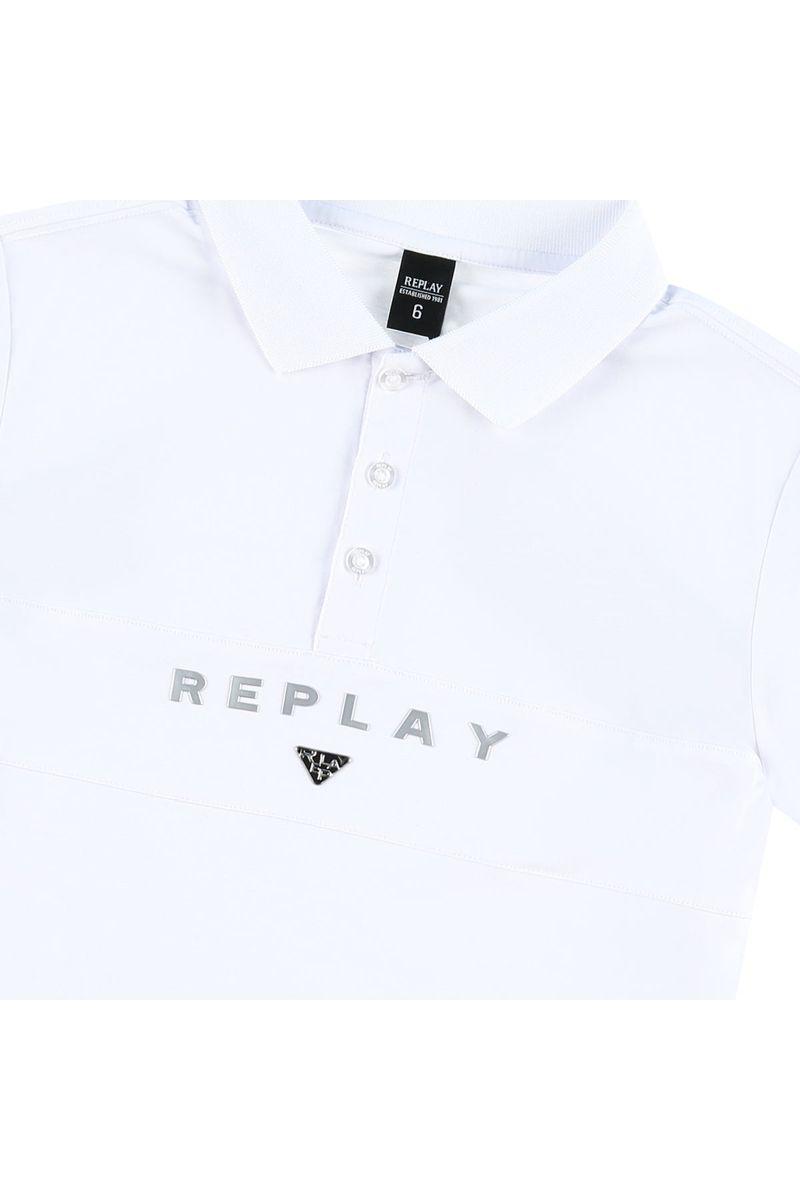 חולצת צווארון REPLAY לוגו מוזהב לילדים