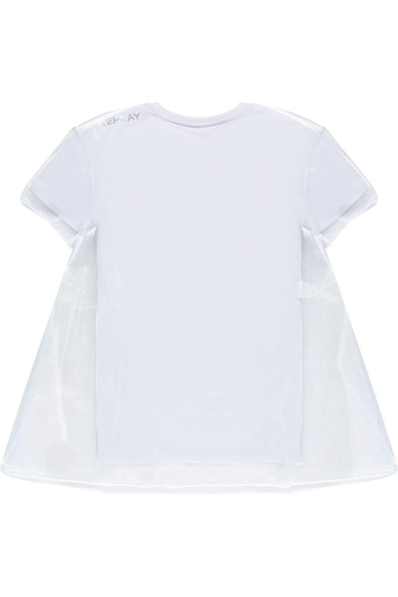 שמלת REPLAY מלמלה בשרוולים לילדות