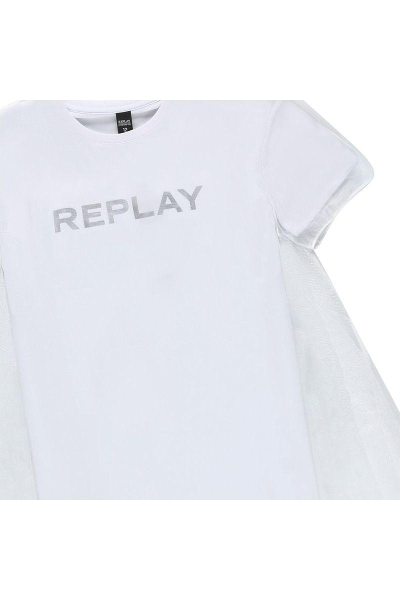 שמלת REPLAY מלמלה בשרוולים לילדות