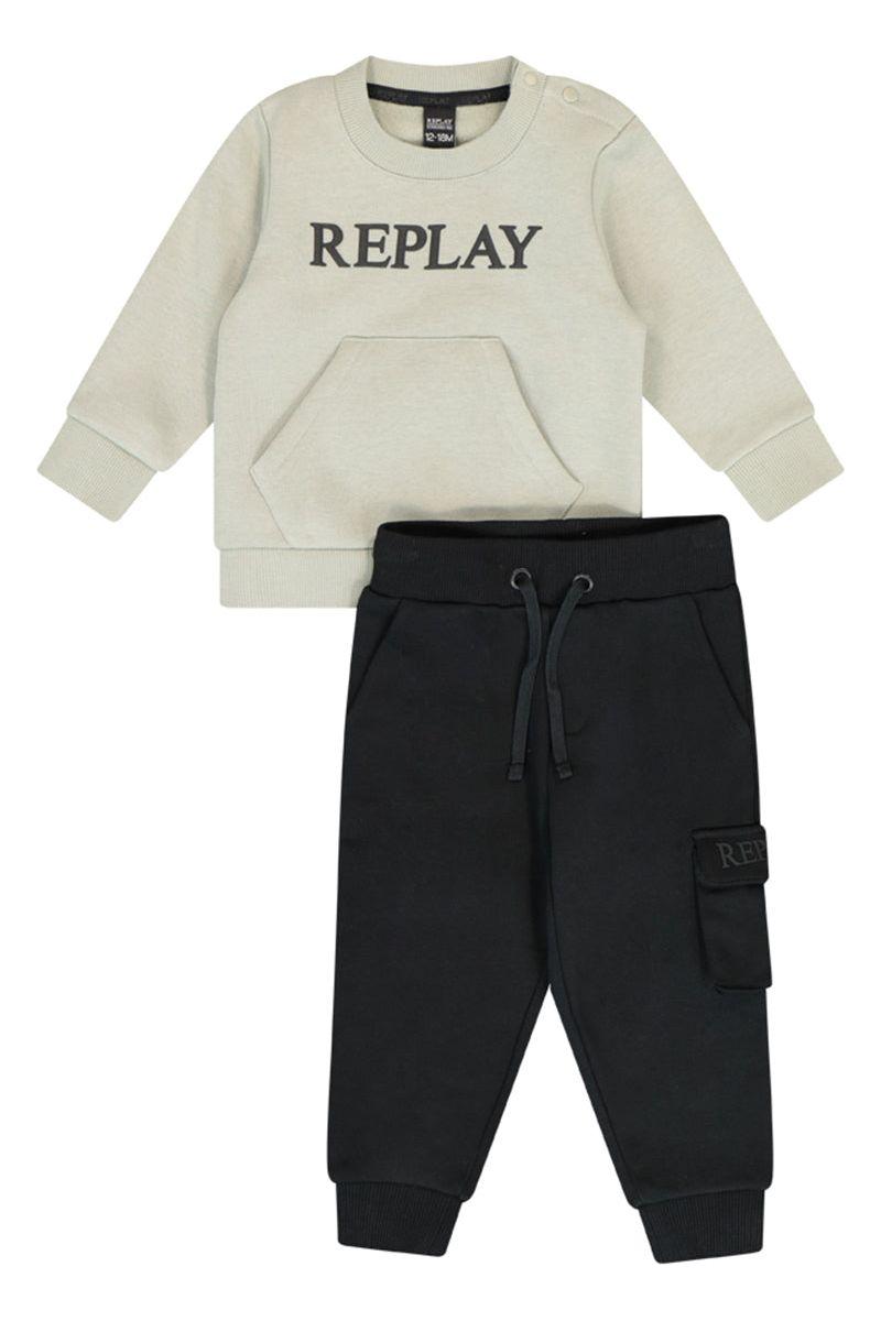 חליפת טרנינג REPLAY הדפס לוגו לתינוקות