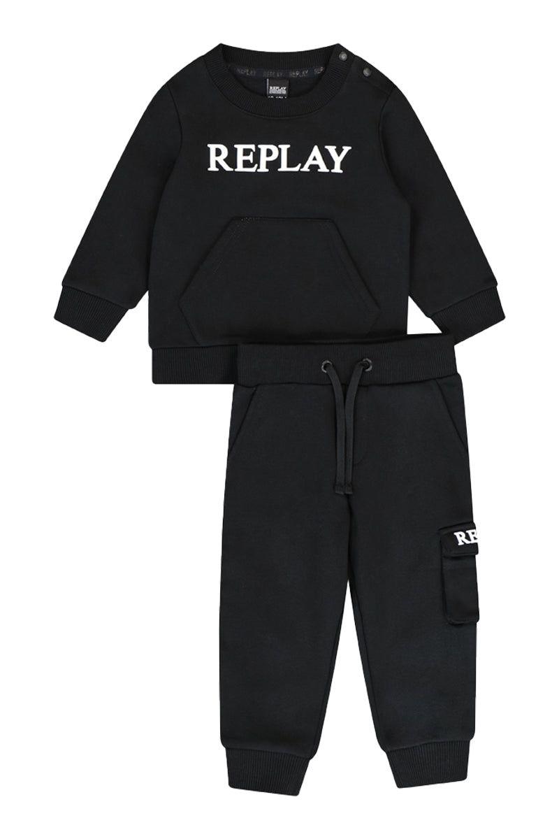 חליפת טרנינג REPLAY הדפס לוגו לתינוקות