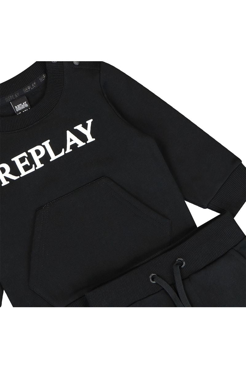 חליפת טרנינג REPLAY הדפס לוגו לתינוקות