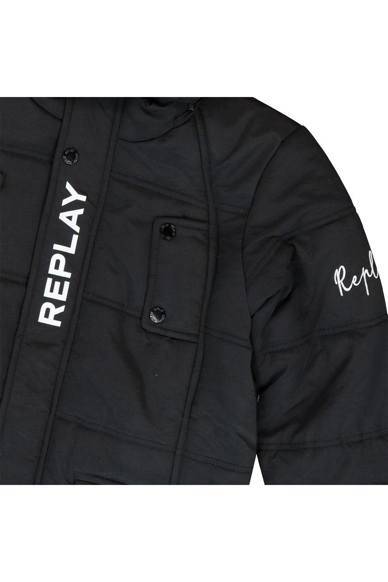 מעיל REPLAY כולל כובע פרוותי לילדים