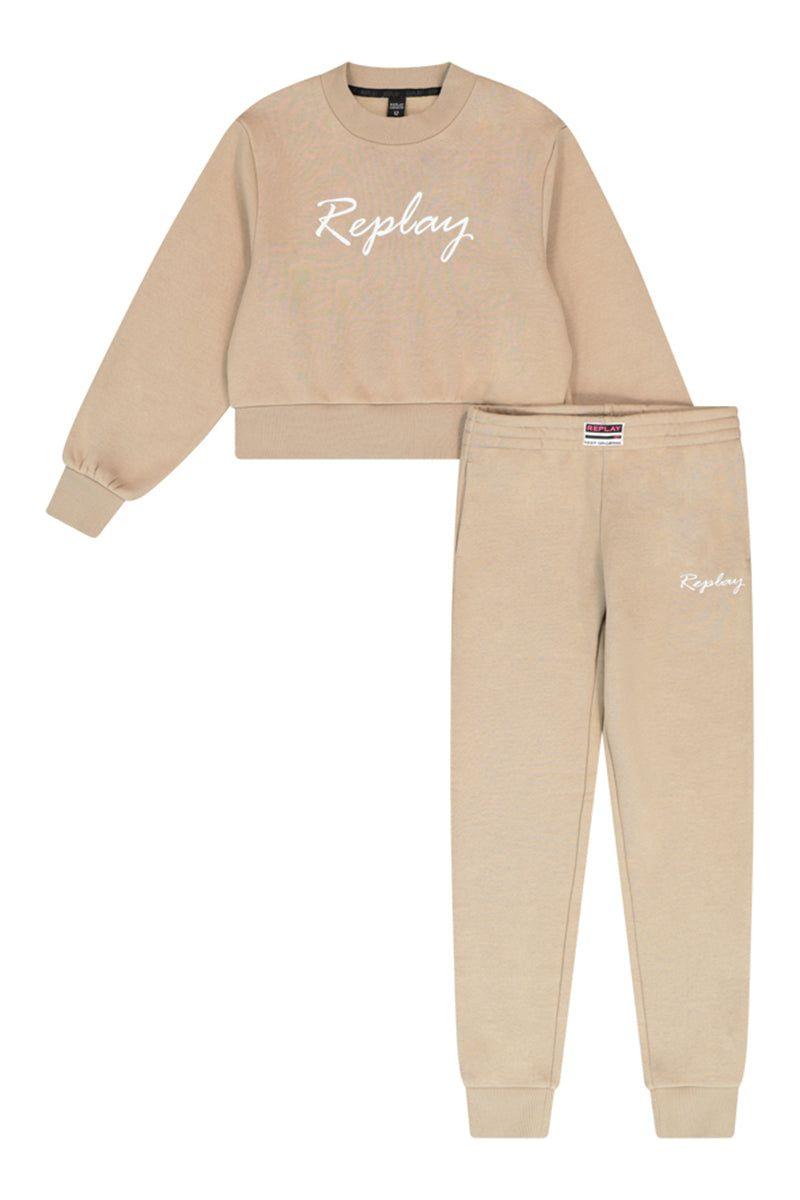 חליפת טרנינג REPLAY הדפס לוגו לילדות