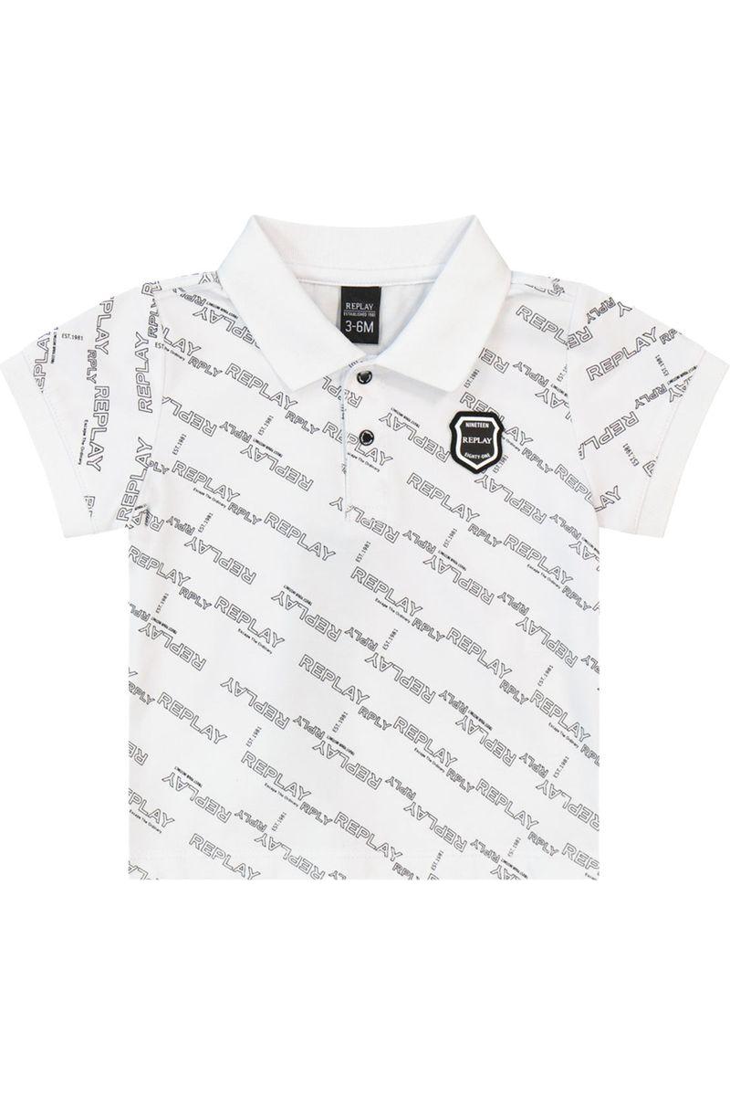 חולצת צווארון REPLAY ממותגת לתינוקות