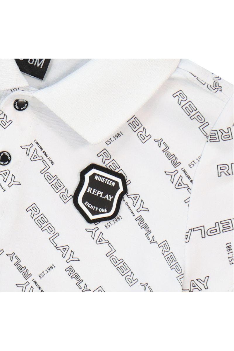 חולצת צווארון REPLAY ממותגת לתינוקות