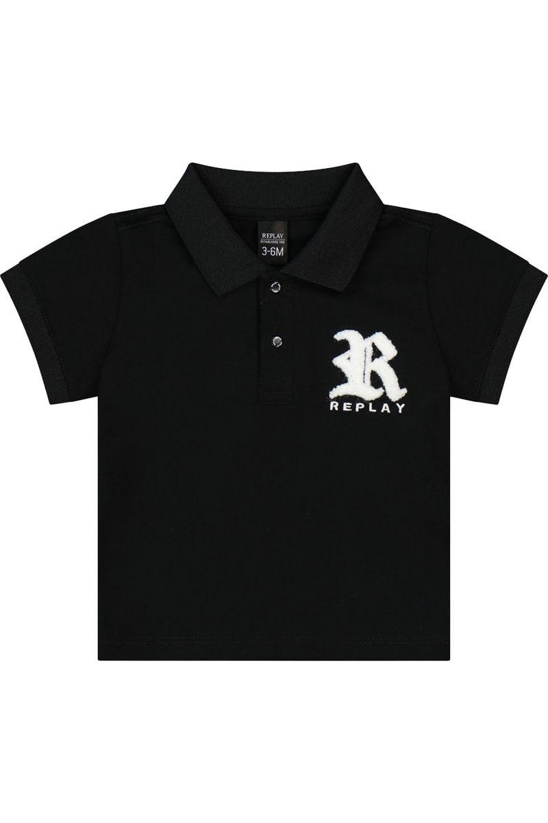 חולצת צווארון REPLAY לוגו בצד לתינוקות