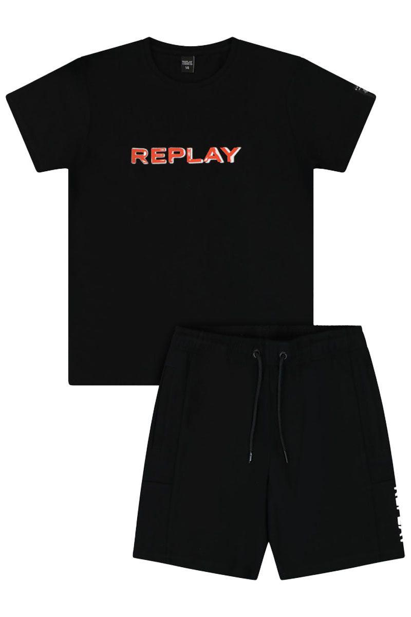 חליפת טריקו REPLAY כיתוב מקדימה לילדים