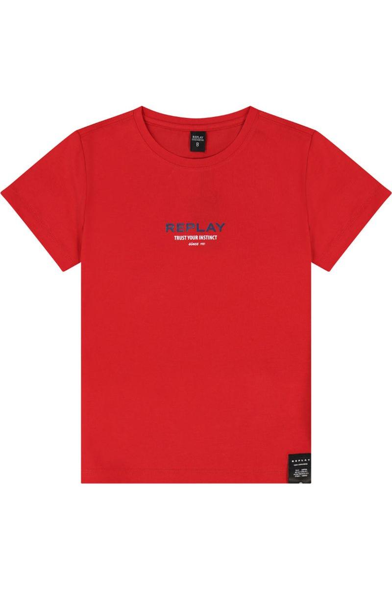 חולצת טי שרט REPLAY כיתוב אחורי לילדים