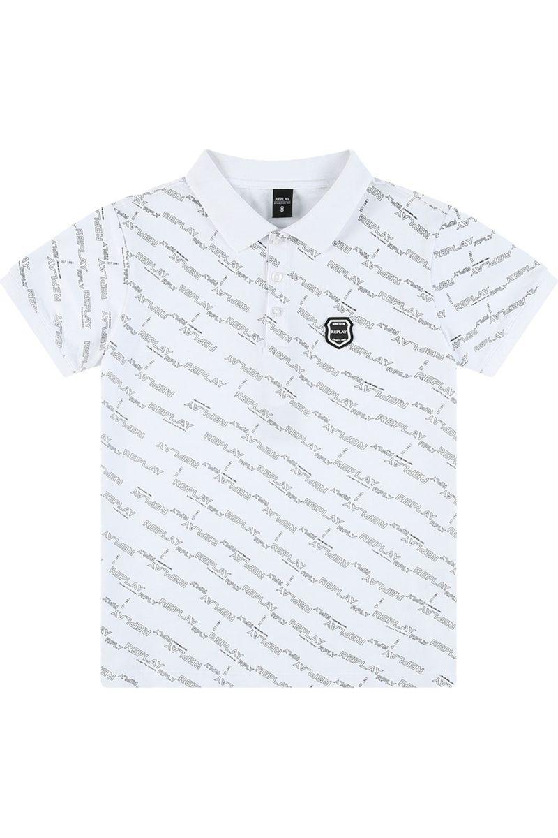 חולצת צווארון REPLAY ממותגת לילדים