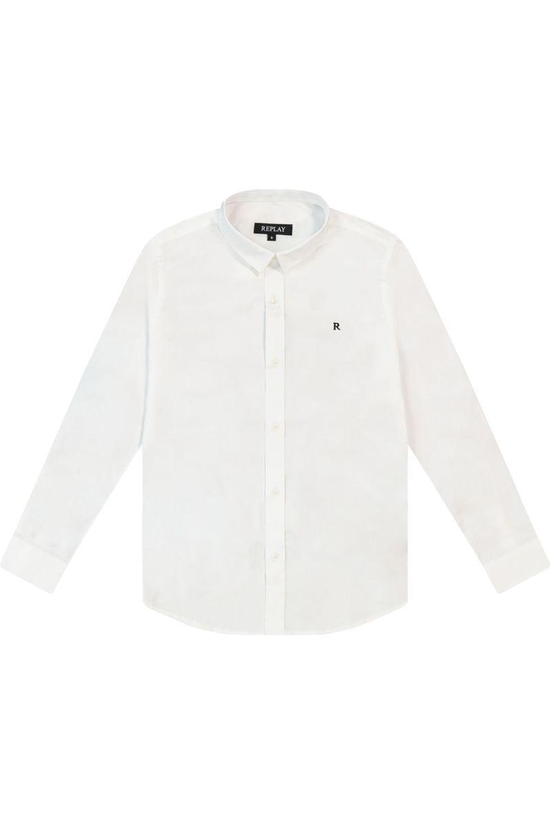 חולצה מכופתרת REPLAY לוגו בצד לילדים
