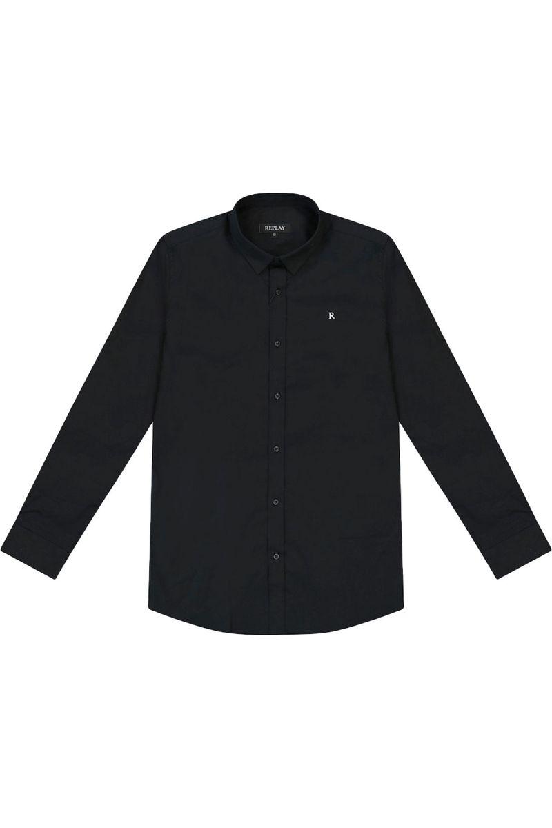 חולצה מכופתרת REPLAY לוגו בצד לילדים