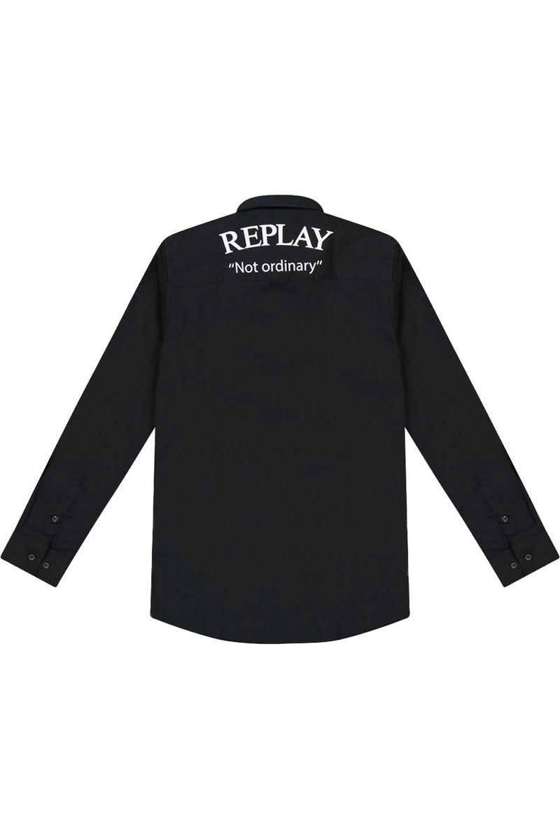 חולצה מכופתרת REPLAY לוגו בצד לילדים