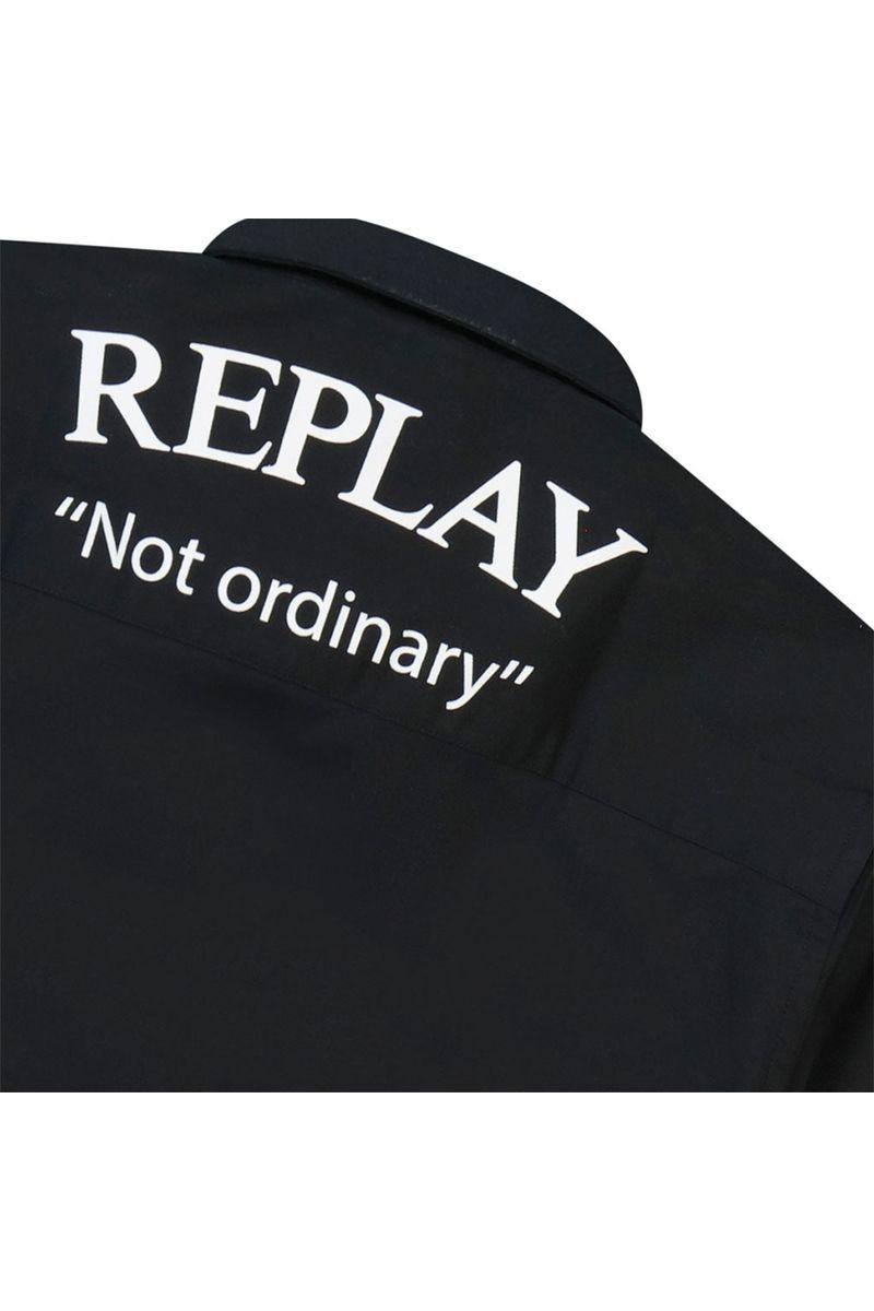 חולצה מכופתרת REPLAY לוגו בצד לילדים