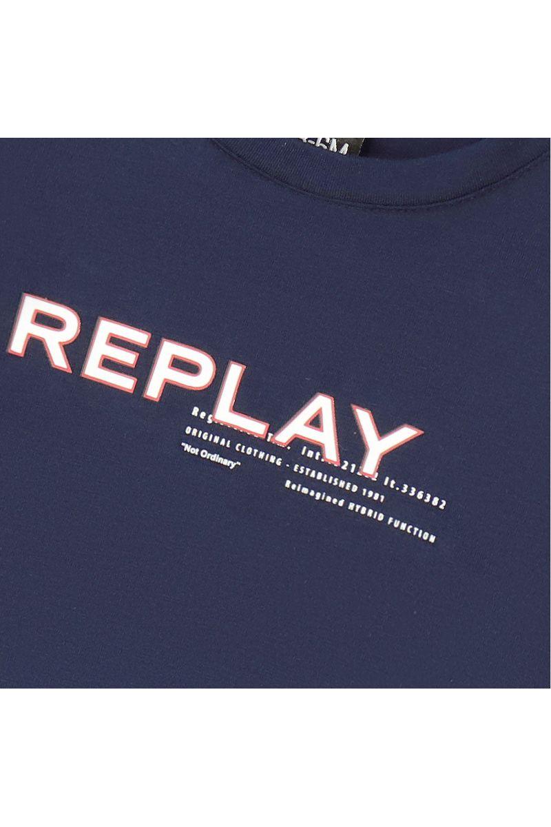 חולצת טי שרט REPLAY שרוול ארוך הדפס לוגו מותג לתינוקות