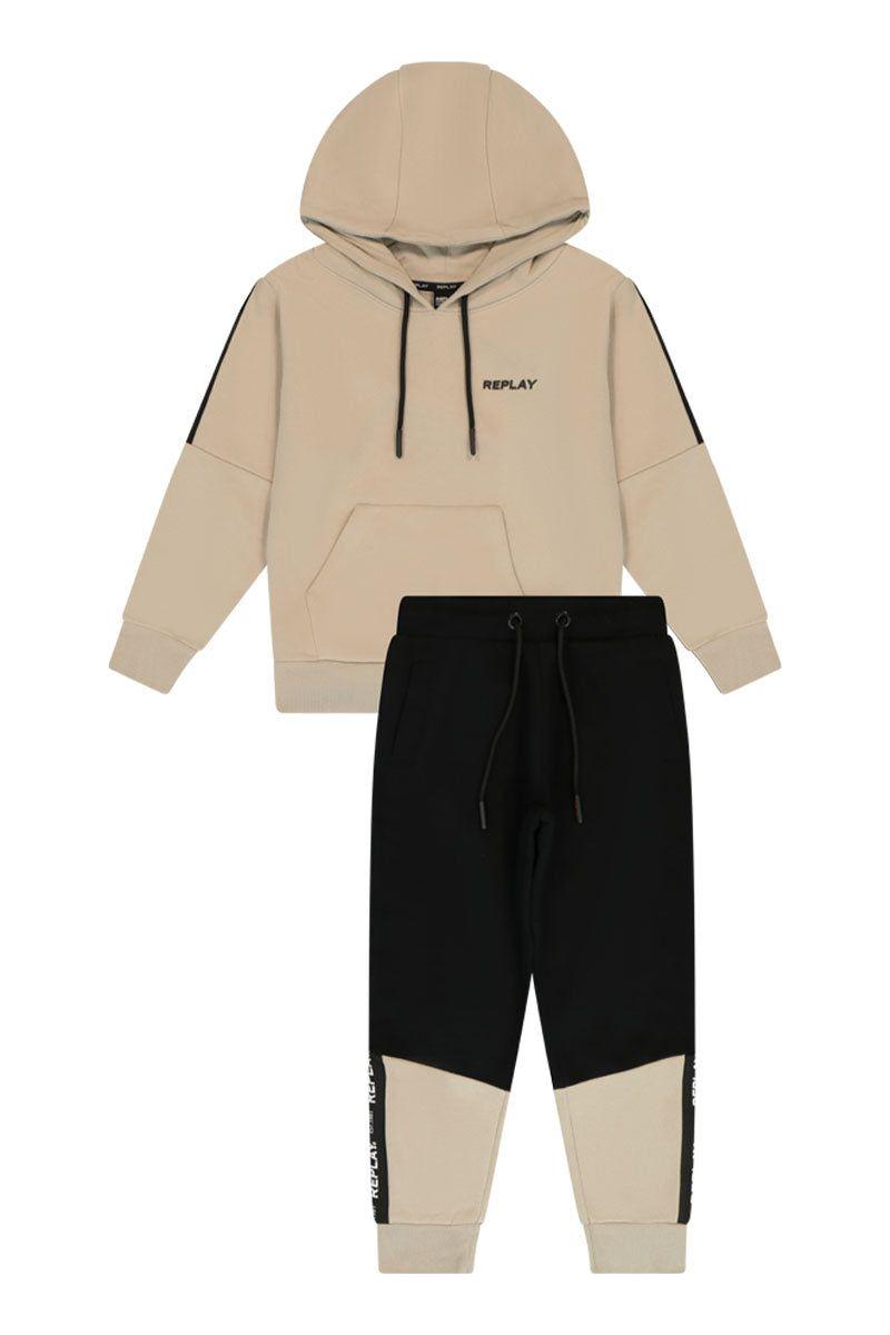 חליפת טרנינג REPLAY כיס באמצע לוגו מותג בשרוול לילדים