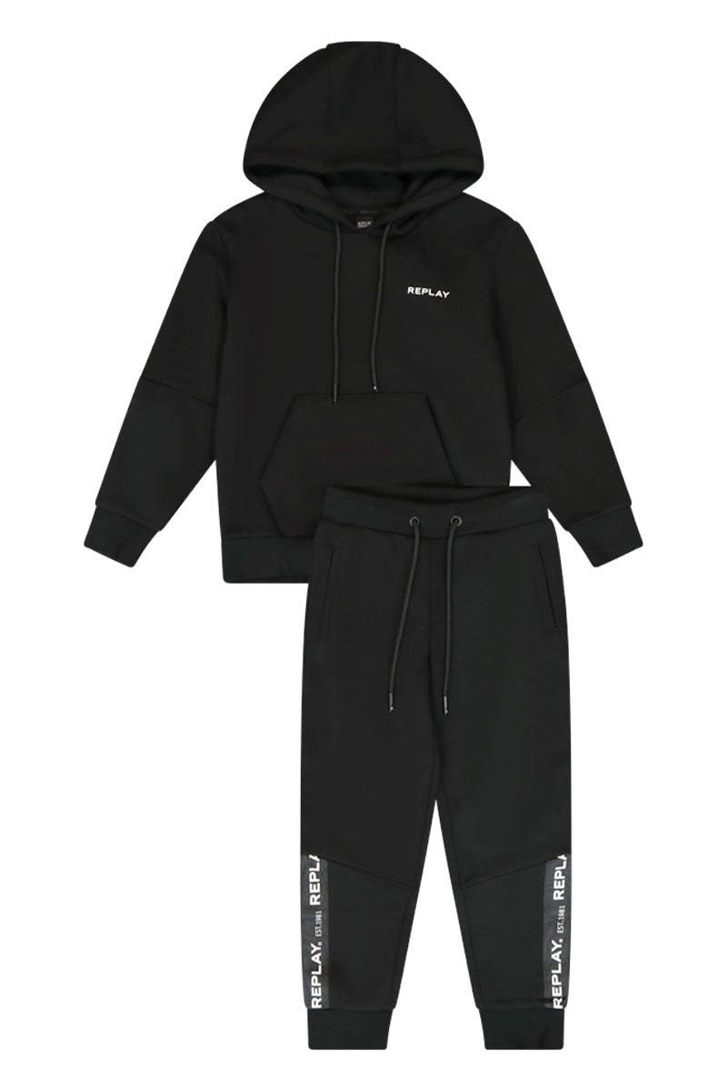 חליפת טרנינג REPLAY כיס באמצע לוגו מותג בשרוול לילדים