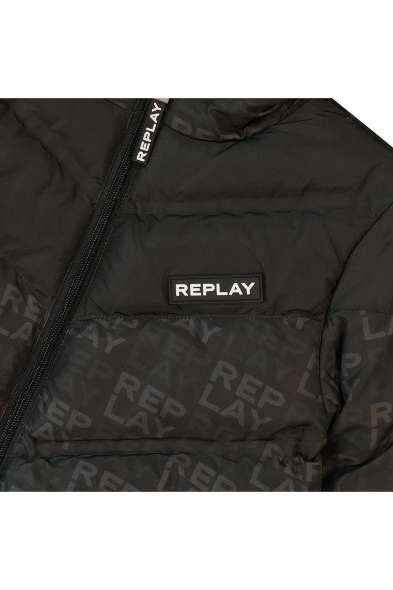 מעיל פוך REPLAY מונוגרמה מלאה לילדים