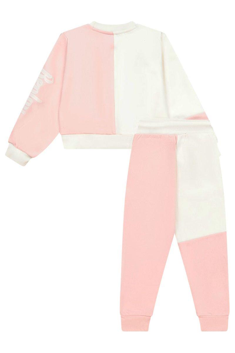 חליפת טרנינג REPLAY לוגו מותג בשרוול לילדות