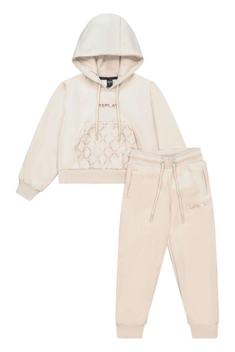 חליפת טרנינג REPLAY כיס לוגו מותג באמצע לילדות