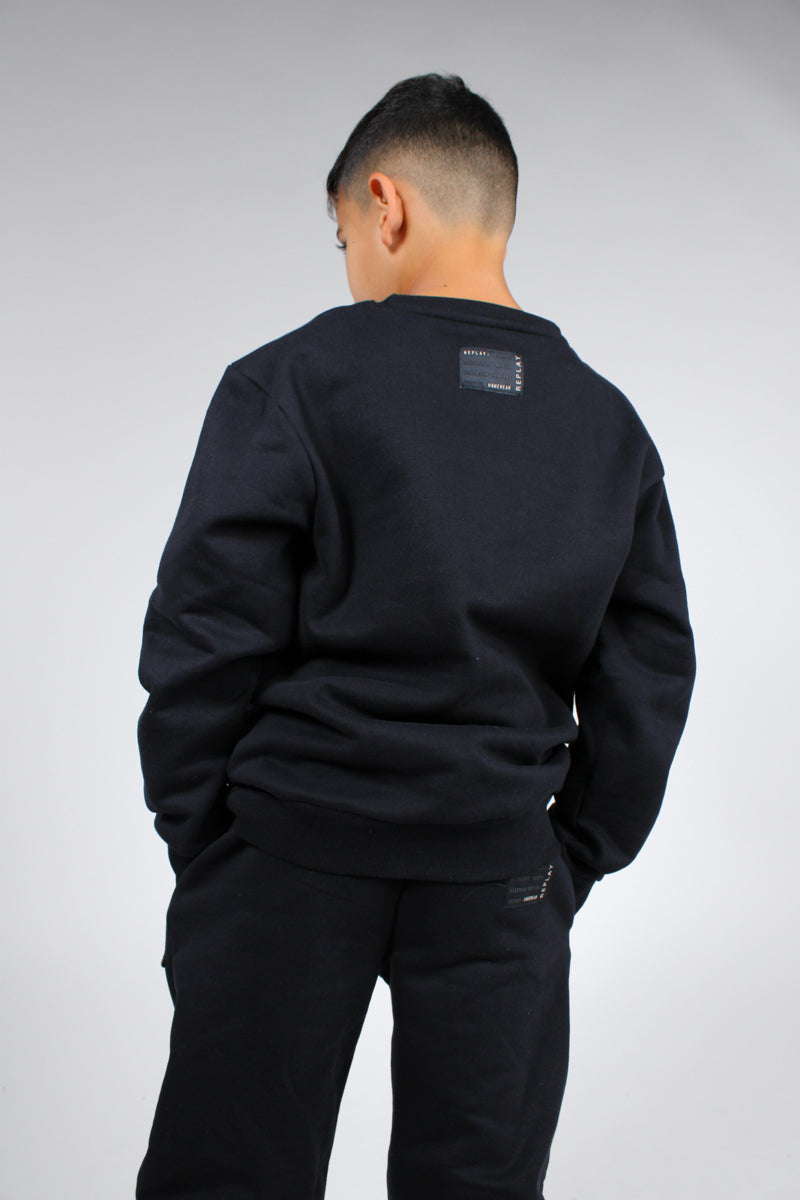 חליפת טרנינג REPLAY לוגו רקמה בצד לילדים