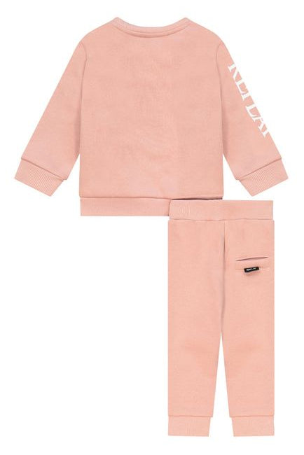 חליפת טרנינג REPLAYEPLAY קלאסית עם לוגו בשרוול לתינוקות Pink / 3-6M