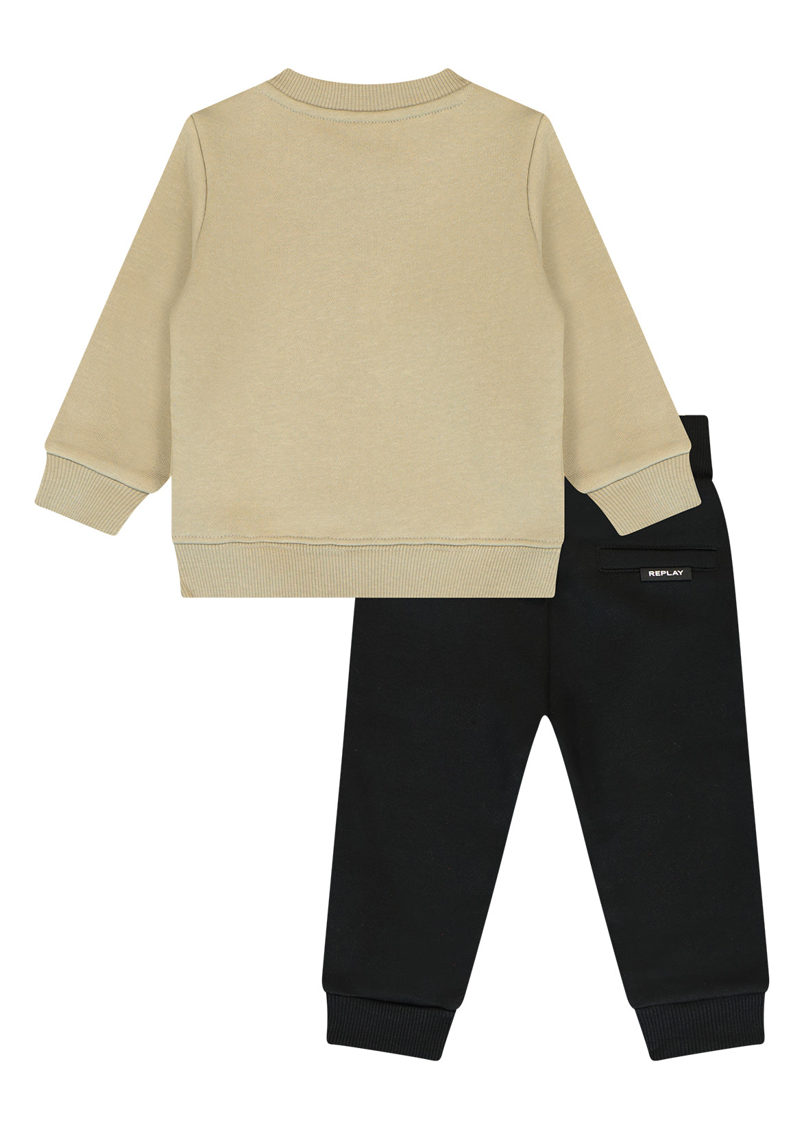 חליפת טרנינג REPLAY לוגו באמצע לתינוקות BEIGE / 3-6M