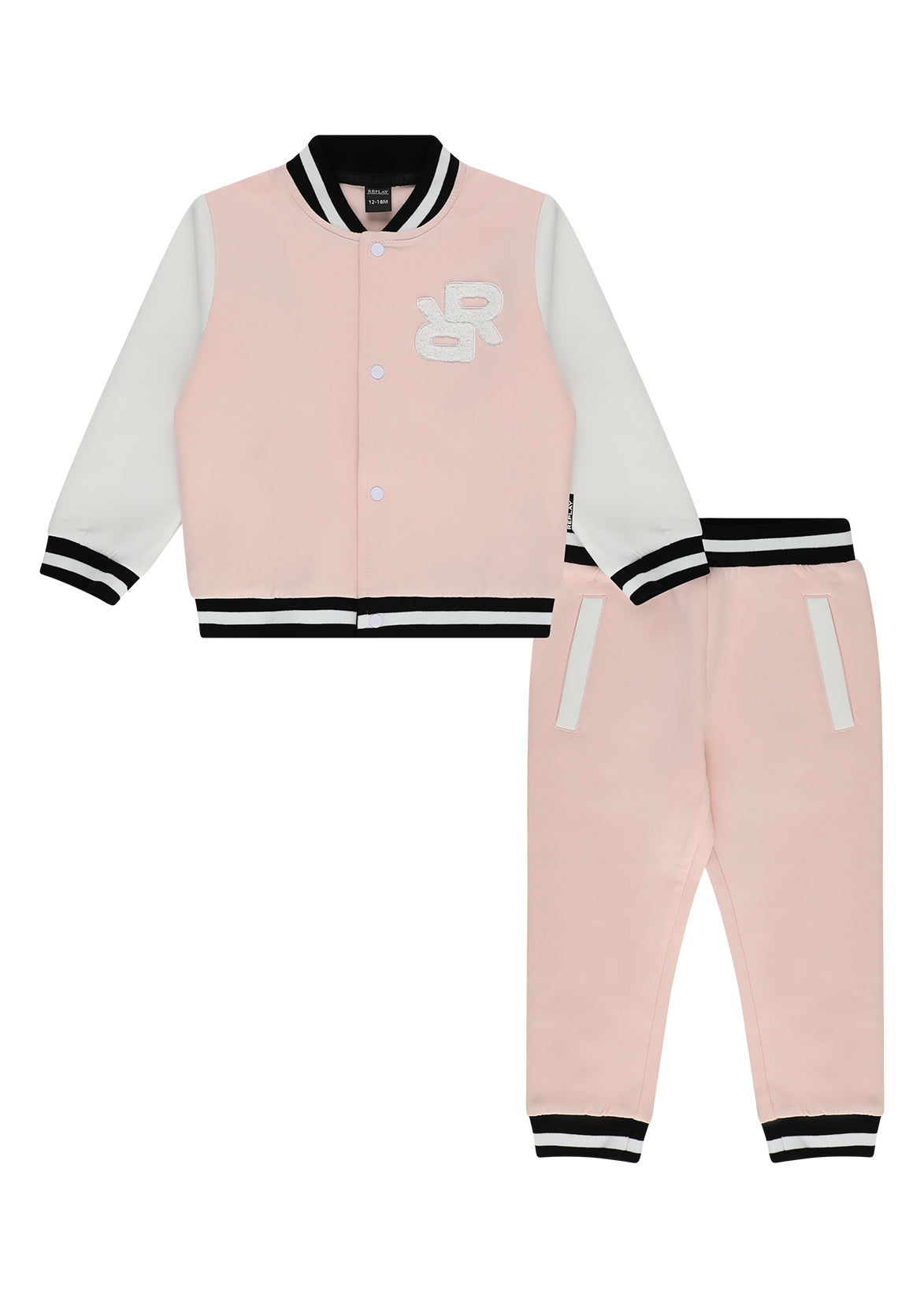 חליפת טרנינג REPLAY כפתורים לתינוקות Pink / 0-3M