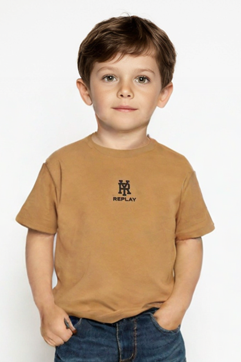 חולצת טישירט REPLAY לוגו מותג באמצע לתינוקות