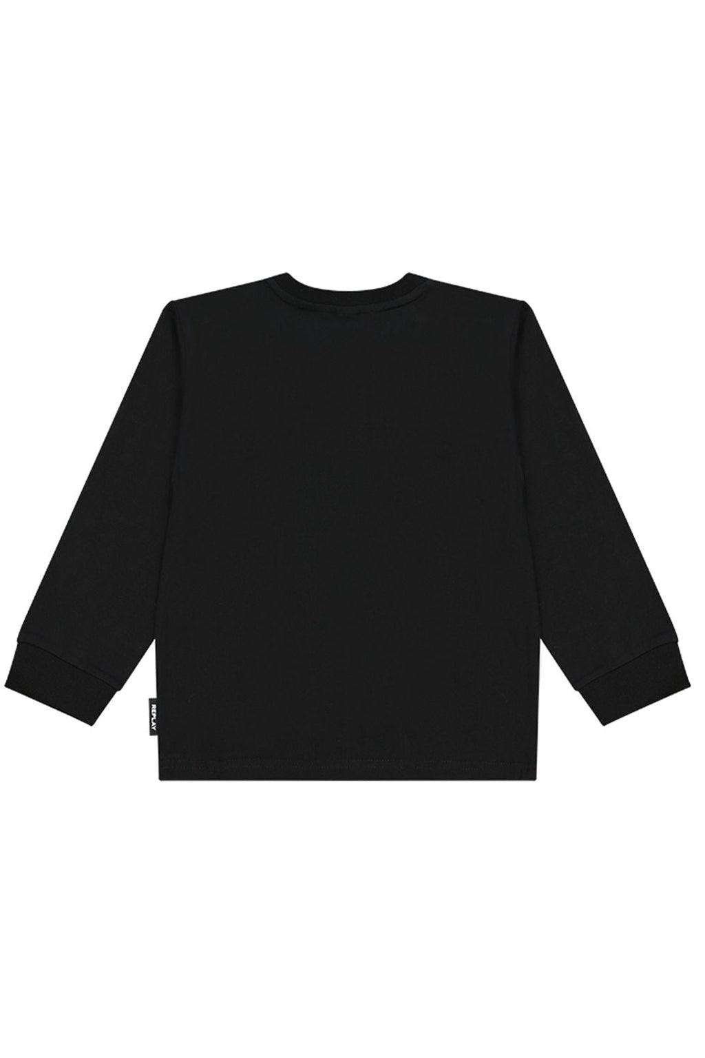 חולצת טישרט REPLAY לוגו קטן באמצע לתינוקות BLACK / 3-6M