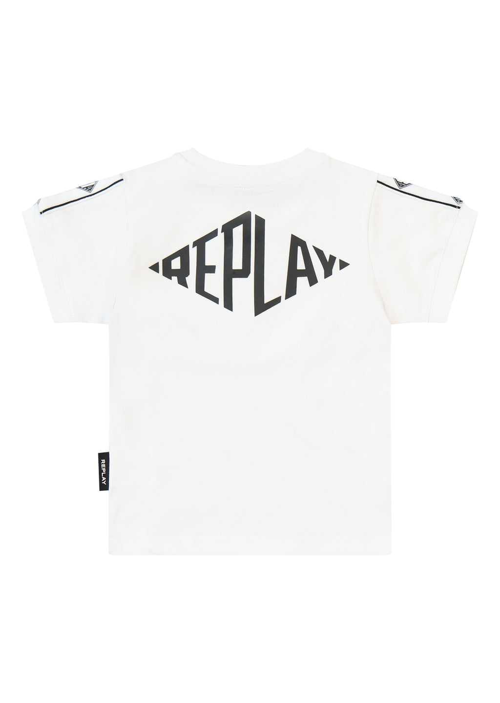 חולצת טישרט REPLAY עם לוגו גדול גרפי וצווארון ריב לתינוקות