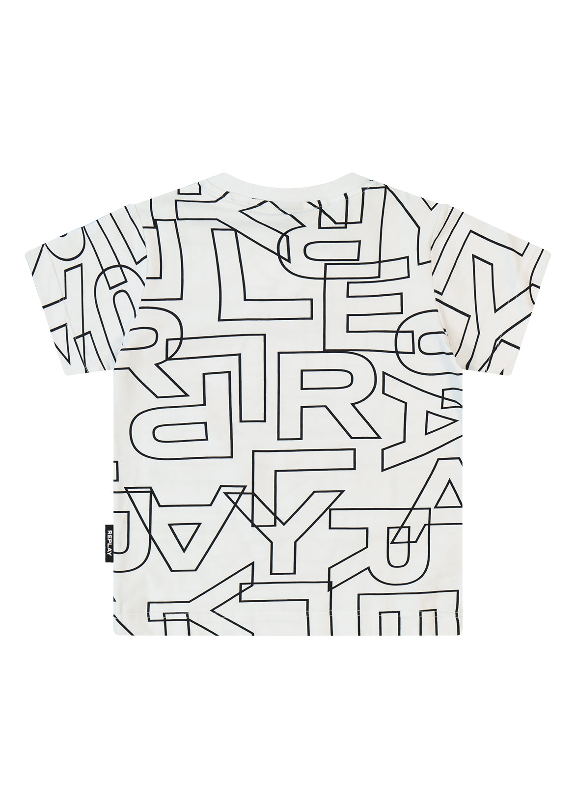 חולצת טישרט REPLAY עם הדפס אול אובר גרפי  לתינוקות WHITE / 3-6M