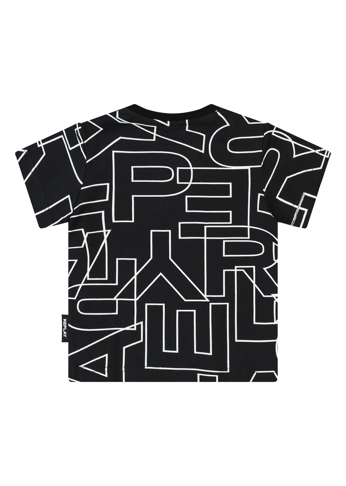 חולצת טישרט REPLAY עם הדפס אול אובר גרפי  לתינוקות BLACK / 3-6M