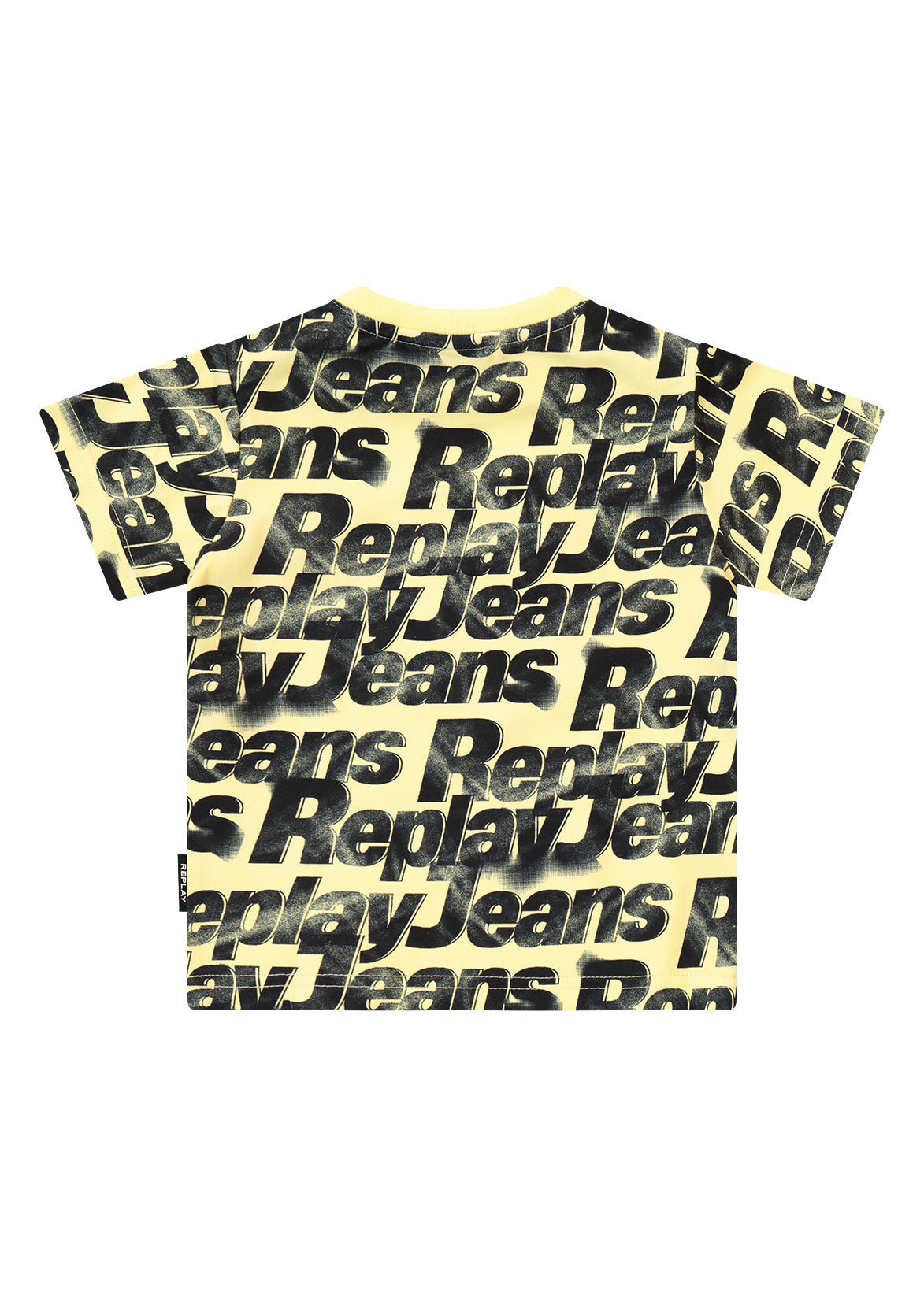 חולצת טישרט REPLAY עם הדפס אול אובר טקסטורלי לתינוקות Yellow / 3-6M