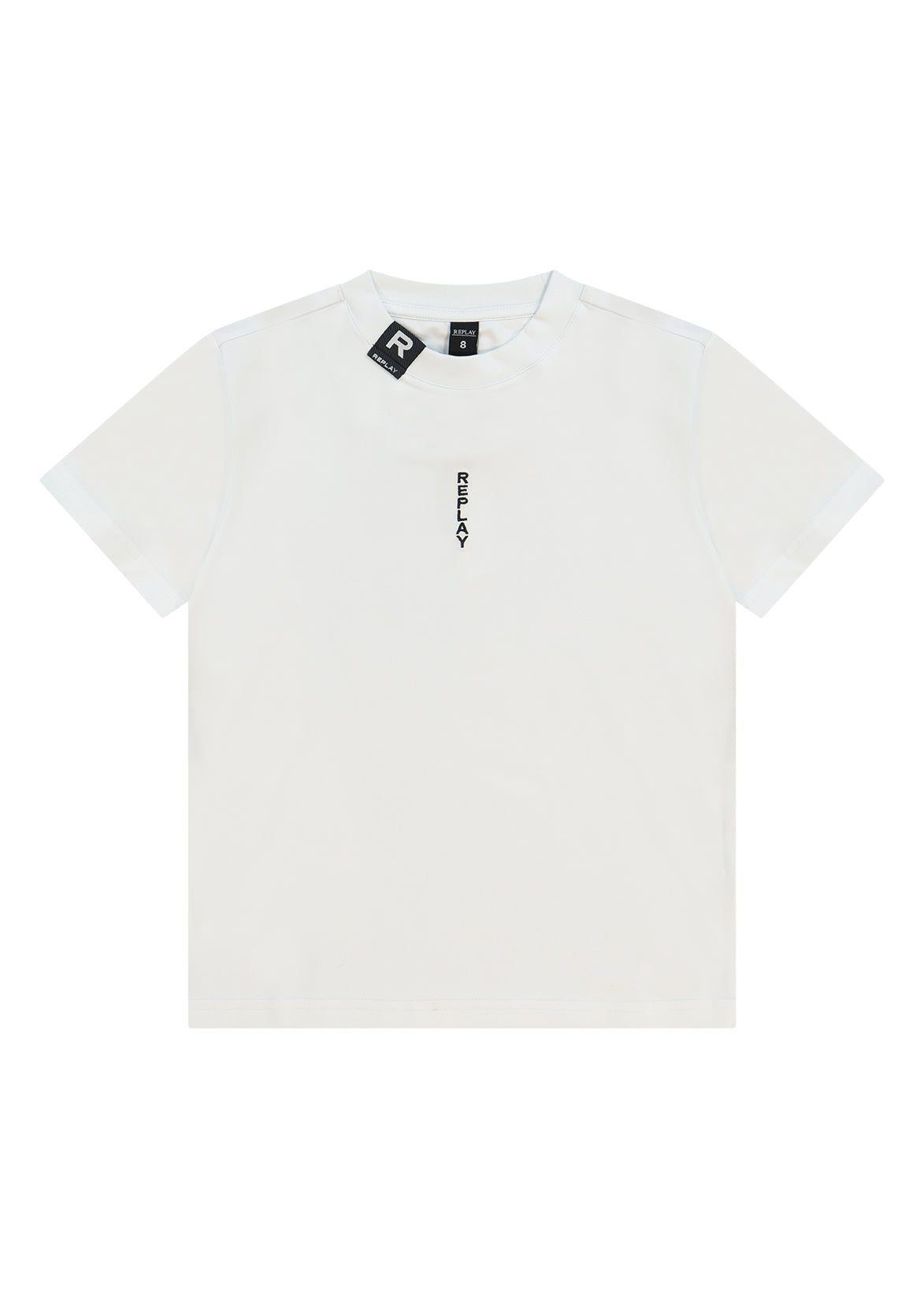 חולצת טישרט REPLAY בסיס עם לוגו קטן בחזה תג קטן לתינוקות WHITE / 3-6M