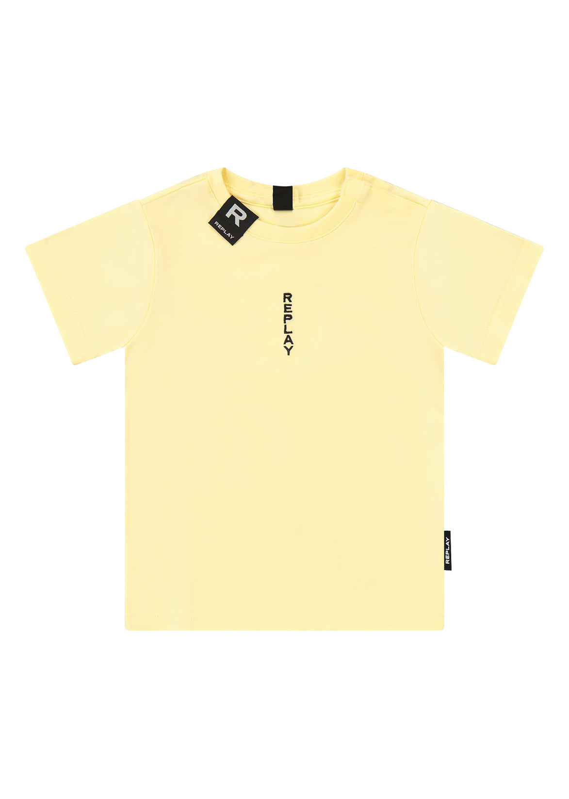 חולצת טישרט REPLAY בסיס עם לוגו קטן בחזה תג קטן לתינוקות Yellow / 3-6M
