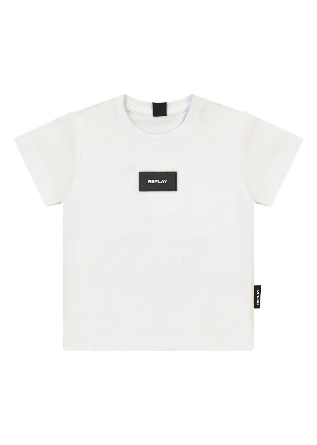 חולצת טישרט REPLAY בסיס עם לוגו קטן בחזה לתינוקות WHITE / 3-6M
