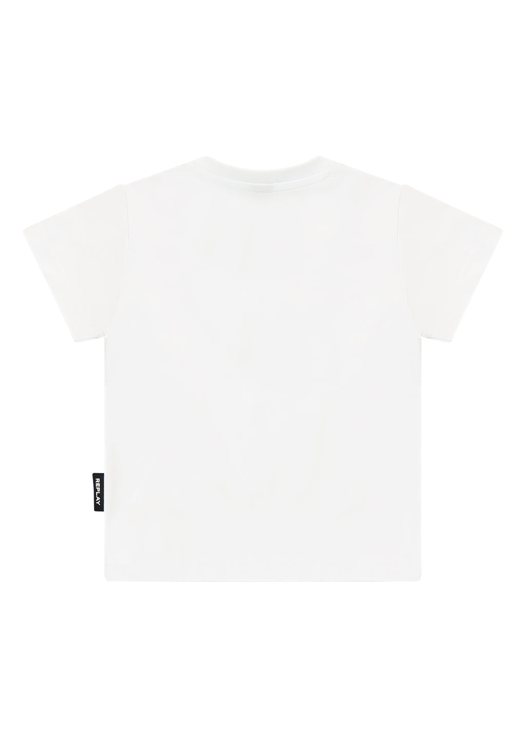 חולצת טישרט REPLAY בסיס עם לוגו קטן בחזה לתינוקות WHITE / 3-6M