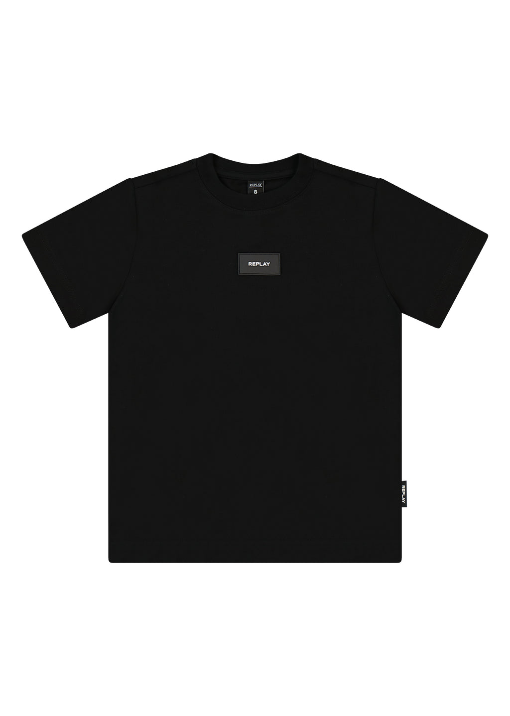 חולצת טישרט REPLAY בסיס עם לוגו קטן בחזה לתינוקות BLACK / 3-6M