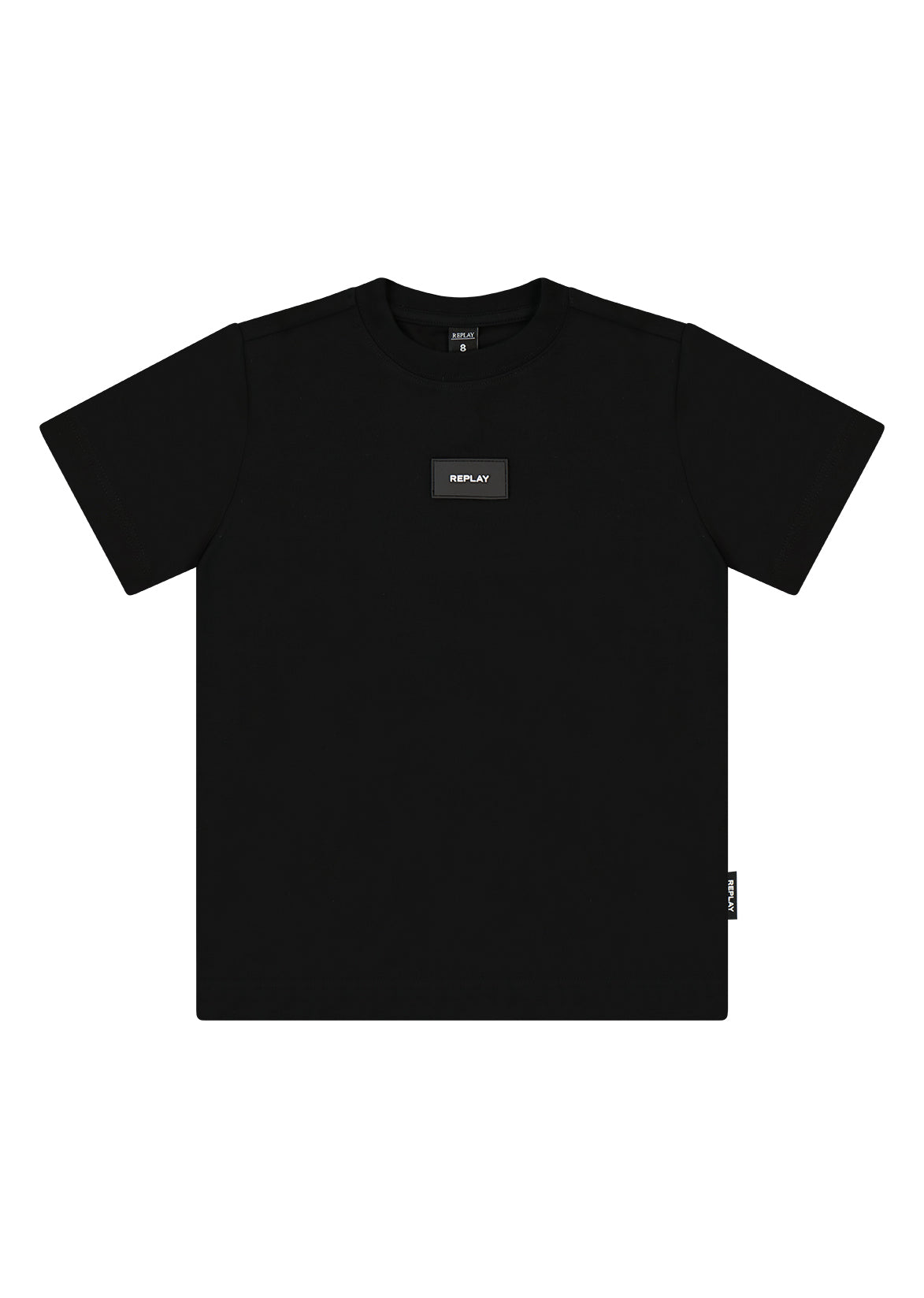 חולצת טישרט REPLAY בסיס עם לוגו קטן בחזה לתינוקות BLACK / 3-6M