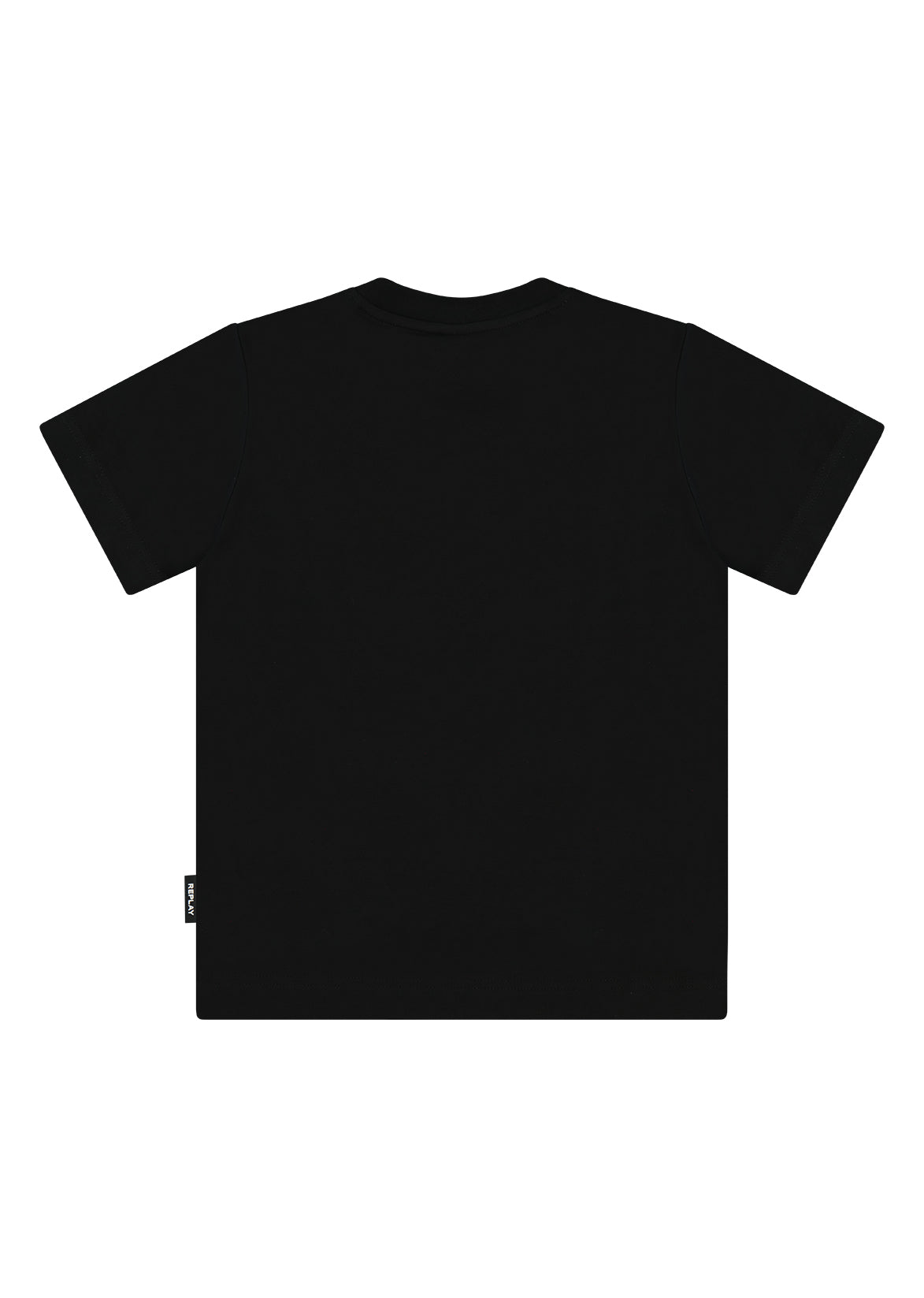 חולצת טישרט REPLAY בסיס עם לוגו קטן בחזה לתינוקות BLACK / 3-6M