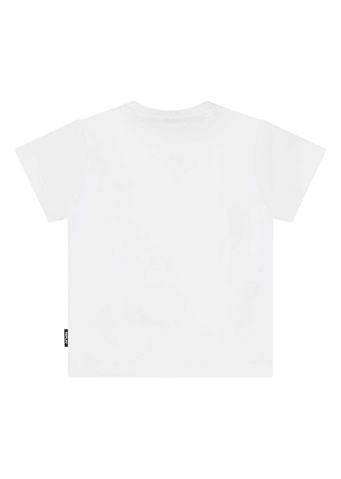 חולצת טישרט REPLAY בסיס עם לוגו קטן בחזה בצד החולצה לתינוקות WHITE / 3-6M