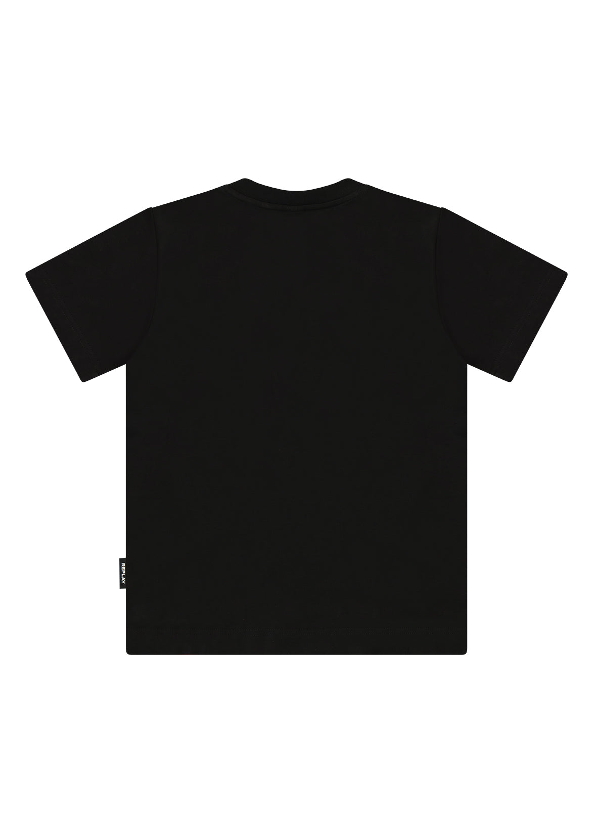 חולצת טישרט REPLAY בסיס עם לוגו קטן בחזה בצד החולצה לתינוקות BLACK / 3-6M