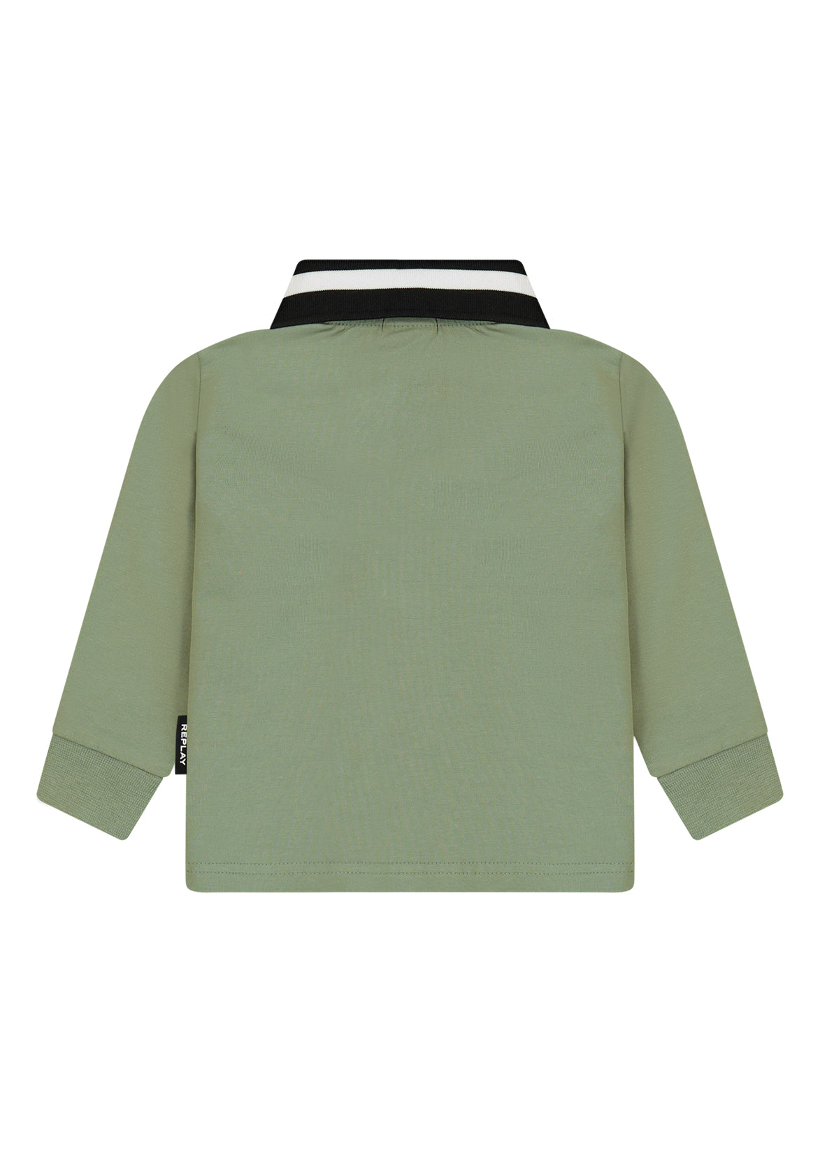 חולצת צווארון REPLAY שרוול ארוך לוגו מותג בצד לתינוקות Green / 3-6M