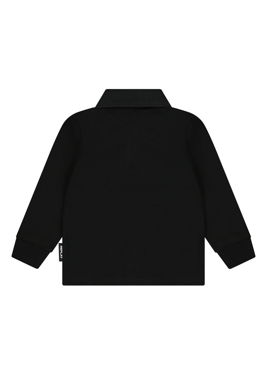 חולצת צווארון REPLAY שרוול ארוך לוגו מותגלתינוקות BLACK / 3-6M