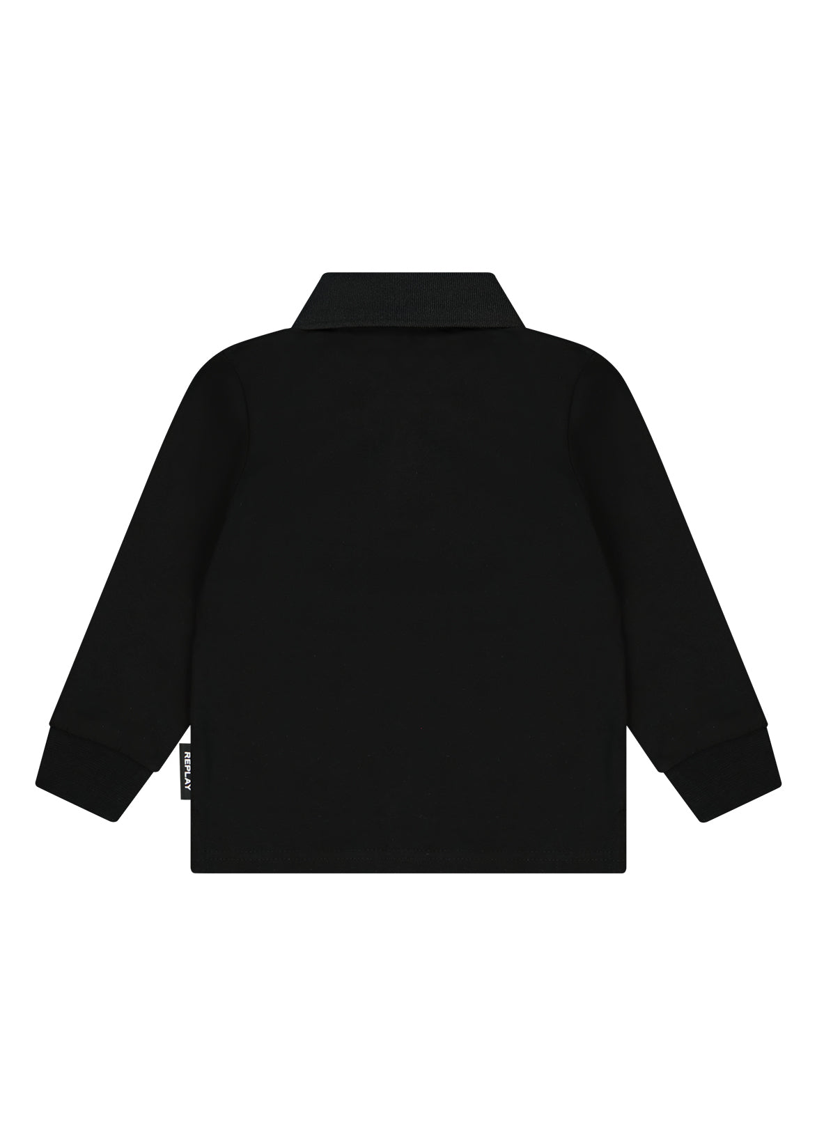 חולצת צווארון REPLAY שרוול ארוך לוגו מותגלתינוקות BLACK / 3-6M