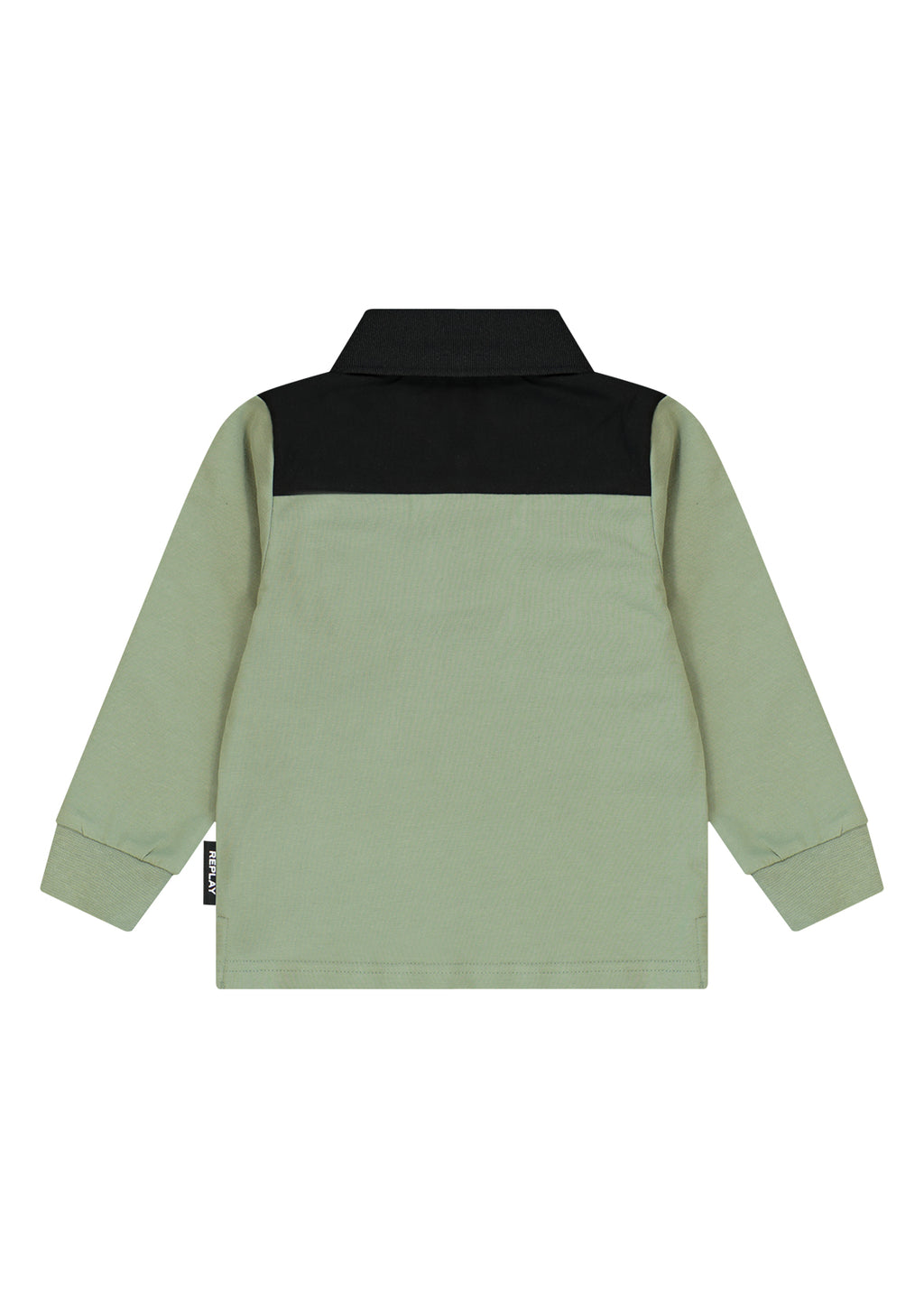 חולצת צווארון REPLAY ארוכה לוגו מותג בצד לתינוקות Green / 3-6M